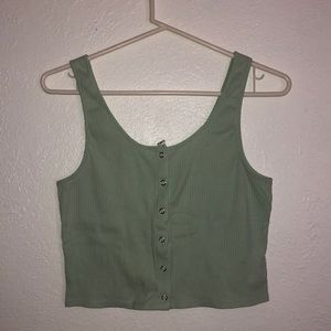 H&M Button Down Crop Top